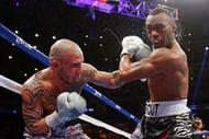 Miguel Cotto (L), a three-division world champion, fell to 37-4 with 30 wins inside the distance